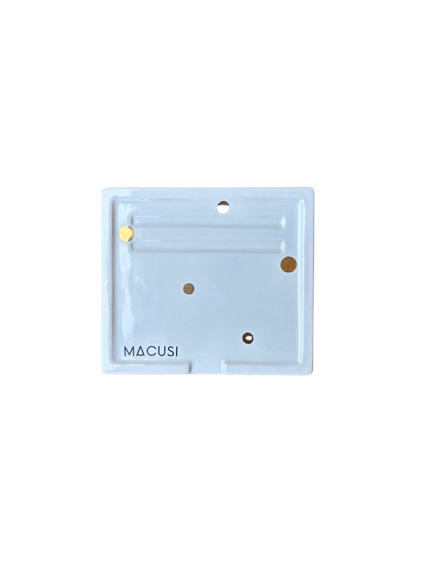 Charola Piedra Blanco y Oro